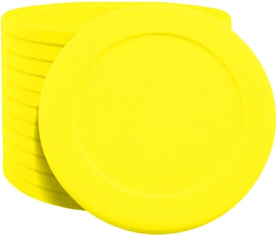 CombiCraft Blanco Plastic Pokermunten Ø40mm Neon Geel - 100 stuks