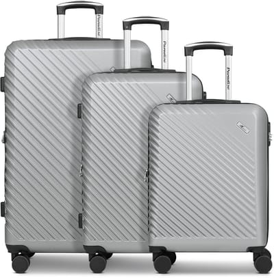 CHECK.IN Paradise 2.0 4 wielen Kofferset 3-delig met uitbreidingsplooi - Harde bagage - Combinatieslot - stone grey