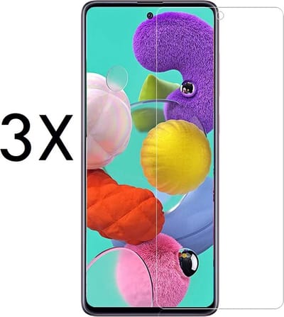 Screenz®- Screenprotector geschikt voor Samsung Galaxy A54 - Tempered glass Screen Protector - Beschermglas met opening voor camera - Glasplaatje - 3 stuks