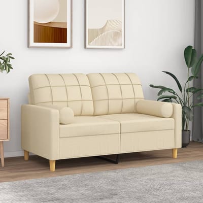 vidaXL - Sierkussens - 2 - st - 15x50 - cm - stof - crèmekleurig
