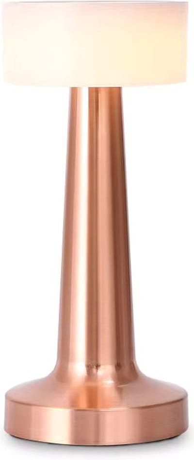 Luxus Europe - Tafellamp Touch Isabel Rosé - Draadloze LED Tafellamp Binnen - USB-C Oplaadbaar - Touchbediening - Dimbaar - 3 Lichtkleuren
