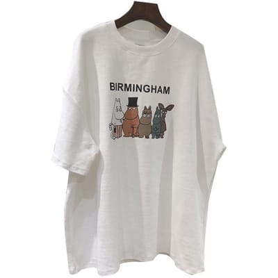 T-shirt à manches courtes coréen pour femme Tendance Ins Été Nouveau Lâche Style Harajuku Haut décontracté 2XL white