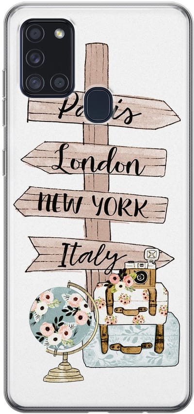 Leuke Telefoonhoesjes - Hoesje geschikt voor Samsung Galaxy A21s - Where to go next - Soft case - TPU - Multi