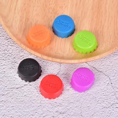 6 Stuks - Plastic bierdoppen - Bierdop - Bierdopjes - Bierfles - Flessenstop - Feest - Party - Herbruikbaar - Siliconen doppen - Dopjes voor flessen - Doppen voor flessen - Plastic doppen - Hersluitbare flesdoppen - Bekers voor feestjes