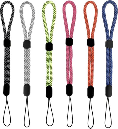 Thijox - 6 Stuks Handpolsbandjes met Verstelbare Telefoonkoorden, Ideaal voor Feesten, Camping, Sport en Kinderen, Duurzaam en Kleurrijk