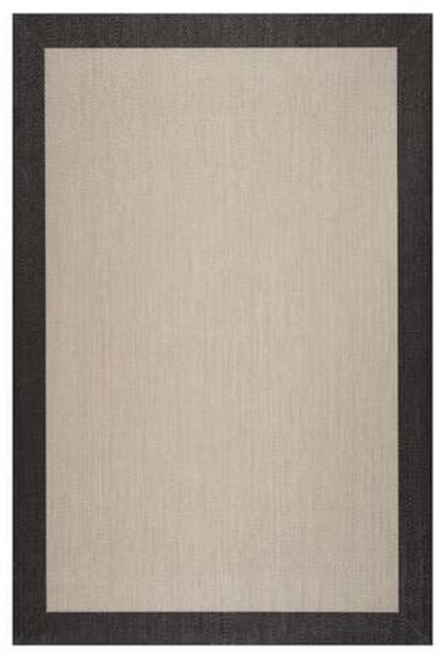 Storesdeco Premium vinyl vloerkleed, antislip, binnen/buiten – beige-zwart , 60 x 90 cm