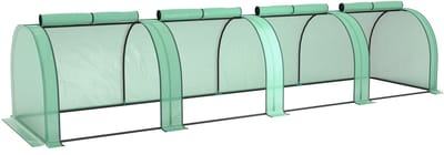 Atlasyx kas - Kweekkas - Tuinkas - Broeikas - Tunnelkas - Mini kas - Tuinserre - Bescherming tegen kou - 395 x 100 x 80 cm - Groen