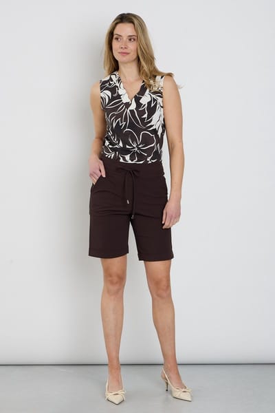 Mi Piace Travelstof Short Espresso - 202423 - Maat S