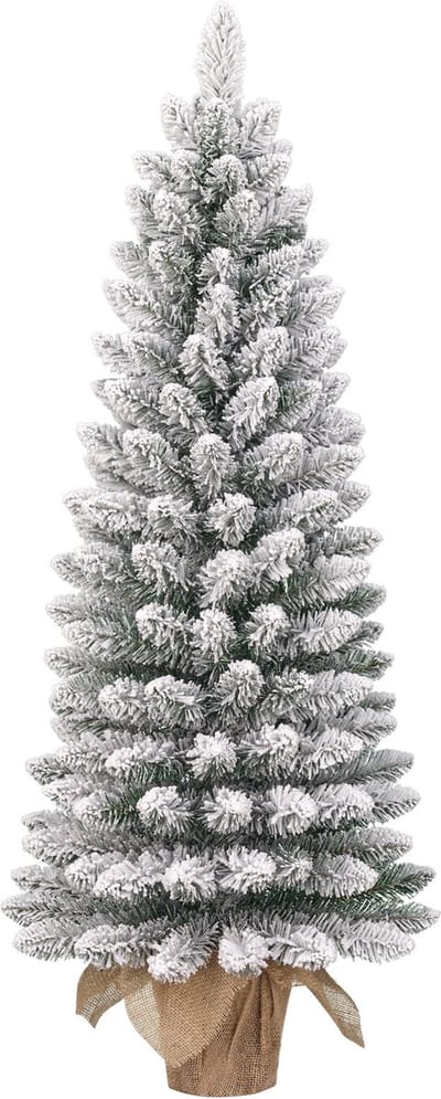 Black Box Trees Gerlos Smalle Kunstkerstboom in Jute - H75 x Ø36 cm - Groen Frosted