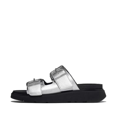 Hakken met gesp van fijn leer dames FitFlop Gen-FF Buckle Tumbled