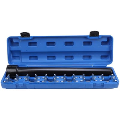Kit d'outil d'embout de biellette de direction intérieure à entraînement 12 pouces Tailles SAE Métriques avec 12 adaptateurs à pied de corbeau Universel pour voitures