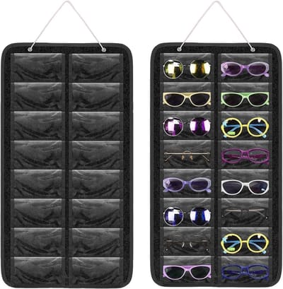 Brillen Organizer - Opberghouder - Accessoires Sorteren - 16 Vakken - 31.5 cm Hoog - Zwart