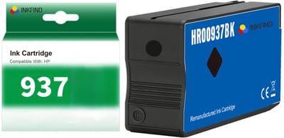 INKFIND 937 Zwart inktcartridge compatibel met HP 937 937e 4S6W5NE 4S6W9NE Zwart geschikt voor HP OfficeJet Pro 9730e; 9720e‘ HP OfficeJet Pro 9122e; 9125e; 9110b; 9135e; 9130b; 9132e; 9120e; 9117b; 9120b - 1-pack Zwart