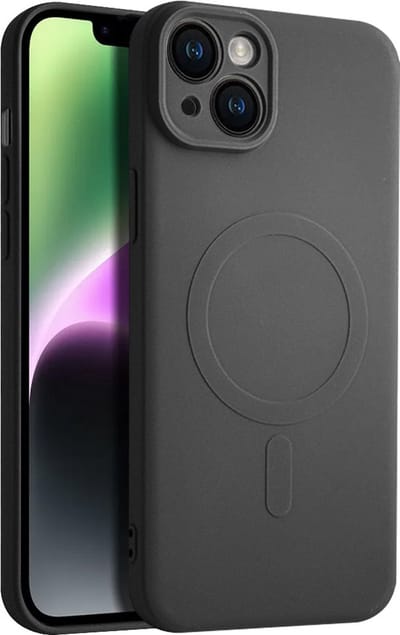 Casify Siliconen Hoesje geschikt voor MagSafe iPhone 15 Plus Hoesje - Zwart