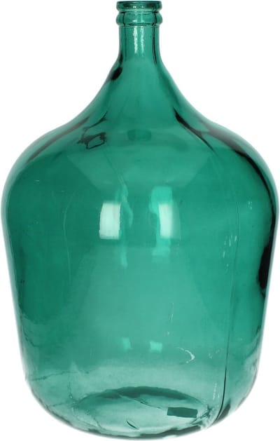 Oneiro Luxe Vaas VASE GLASS Blauw - ø 40X40X56CM – hotel chique - binnen – accessoires – tuin – decoratie – bloemen – mat – glans – industrieel - droogbloemen