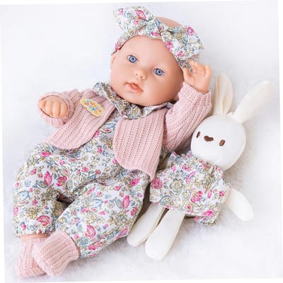 Babypop met accessoires - Speelgoed pop - Fantasierijk spel - Beweegbare gewrichten - 30 cm - Roze