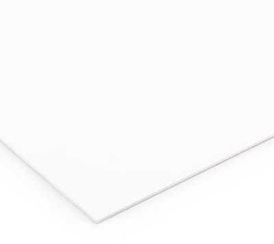 Rubbermagazijn - PTFE plaat - Wit - Afmeting 600x600mm - Dikte 0,5mm - Kunststof plaat - CNC - Frezen - Waterjet -