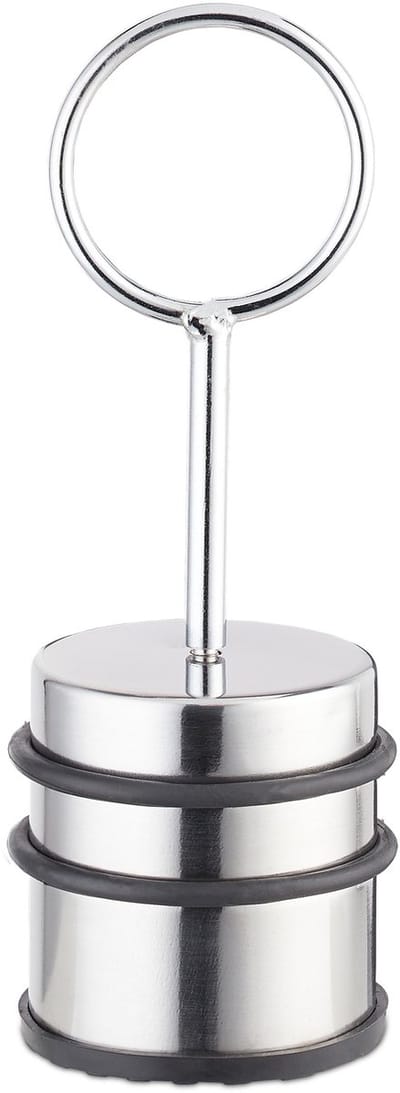 2x deurstopper greep - deurstop massief - geborsteld rvs - deurbuffer
