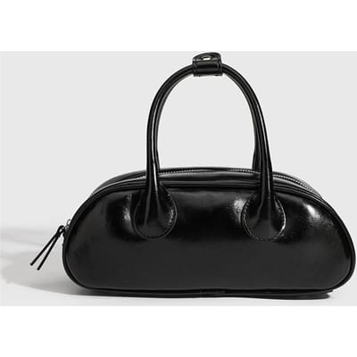 Leren Zomer Niche, High-end en Modieuze Zilveren Onderarm Bowlingtas, Schoudertas, Crossbody Baguette Tas