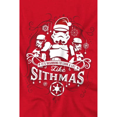 Star Wars Heren Beginning To Look A Lot Like Sithmus Kerst T-Shirt (Rood)