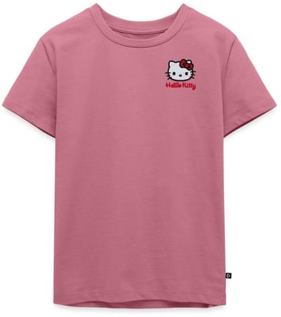 Hello Kitty Geborduurd Portret Premium T Shirt Kinderen