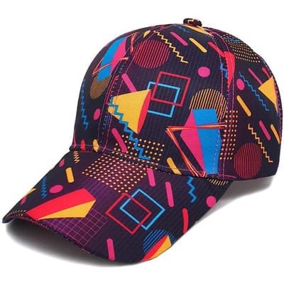 Lente Polyester Graffiti Print Casquette Baseballpet Verstelbare Outdoor Snapback Hoeden voor Mannen en Vrouwen 244 56-60cm adjustable&>8Y black