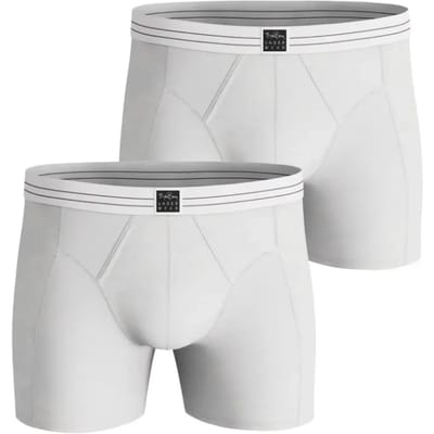 Björn Borg Viscose Cotton Blend boxers - heren boxers normale lengte (2-pack) - wit - wit