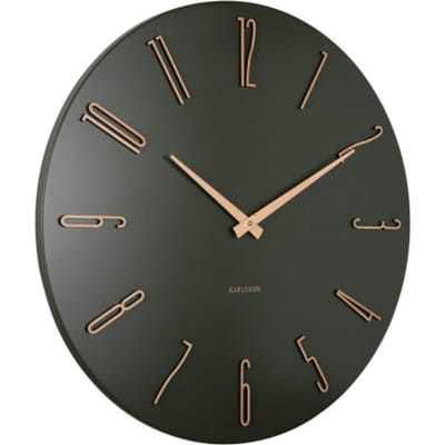 Karlsson - Wandklok Esmerado Large - Luxury green- Ø60cm