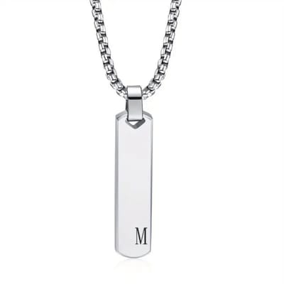 Livano Ketting - Heren - Staal - Nep zilver - Met Hanger - M