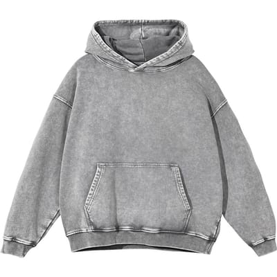 Zwaar Hoge Kwaliteit Straatkleding Gewassen Hoodie Vintage Donker Los Oversized Unisex Hoodie S gray
