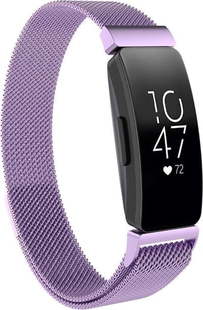 KELERINO. Milanees bandje geschikt voor Fitbit Inspire (HR) - Lila - Large