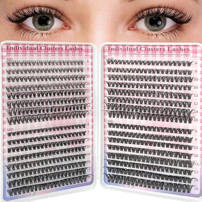 Dailygoods- Wimperkits 640 Stuks - Pluizige Individuele Wimperclusters - Doe-Het-Zelf Wimperverlengingsset - Russische D-Curl - Geschikt voor Beginners - Hoogwaardige Materialen - Wimperextensions