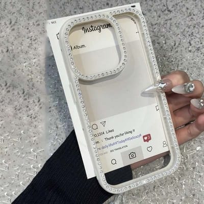 Coque de téléphone de luxe avec strass, paillettes et diamants pour iPhone 17 16 15 14 13 12 11 Pro Max 16 Plus 16e 17 Air Pare-chocs antichoc iPhone17 Pro blanc antique