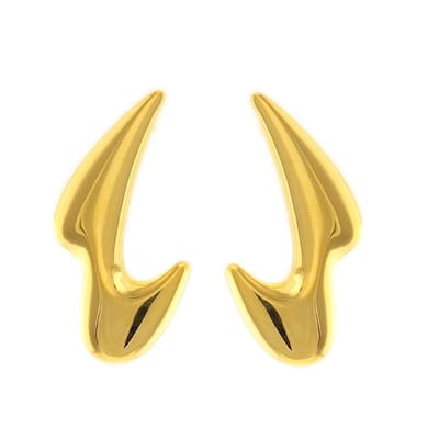 Behave - Dames oorknoppen goudkleur - Sculpturaal design - Statement stijl