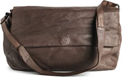 HAROLD'S Leren Schoudertas Submarine Handbag Flap Brown Donkerbruin