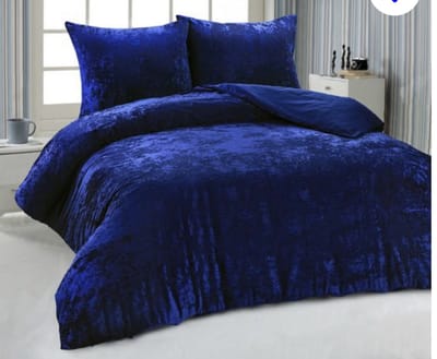 velvet couture dekbedovertrek- Lits-jumeaux- 240x200/220 + 2 kussenslopen 60x70cm- Donkerblauw
