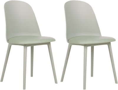 FOMBY - Set van 2 stoelen - Lichtgroen - Synthetisch materiaal