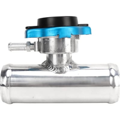 Radiateur Inline Vulhals 38mm 1?12in OD met Temperatuurweergave Dop T6061 Aluminium Gepolijst Oppervlak