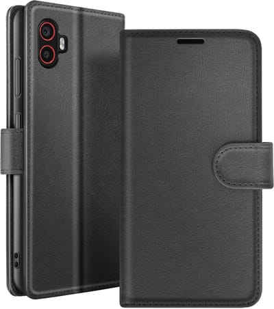 Zanae, Hoesje geschikt voor Galaxy XCover 6 Pro - Wallet Case & Magneetsluiting, Zwart