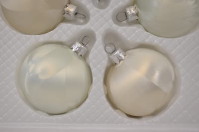 ZoeZo Design - 20 stuks - Kerstbal - holografisch - wit - Ø 5 cm - glas