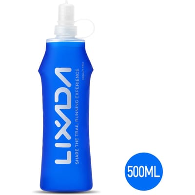 Lixada zachte fles opvouwbare BPA-vrije hydratatiewaterfles voor buiten hardlopen wandelen fietsen 500ml