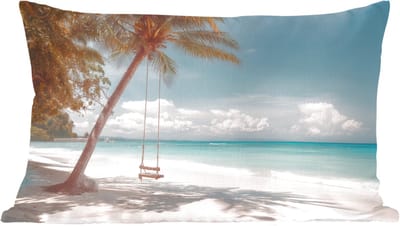 Sierkussens - Kussentjes Woonkamer - 60x40 cm - Palmboom - Schommel - Strand - Lucht