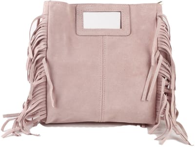 Giuliano lederen schodertas Odette - Suede - Made in Italy - Zacht roze