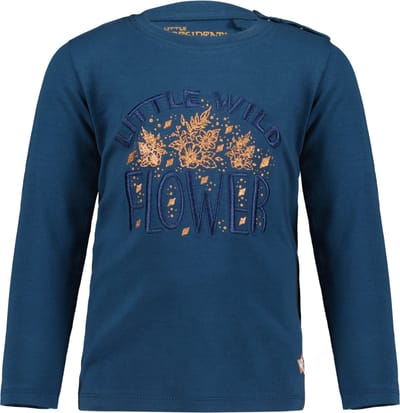 4PRESIDENT T-shirt meisjes - Blue Wing Teal - Maat 74 - Meiden shirt