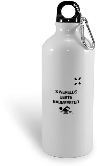 Hacebo® - 'S werelds beste badmeester waterfles - Badmeester - Badmeesters - s werelds beste badmeester - zwemmen - zwemdiploma - cadeau - kado - gift - geschenk - vaderdag - lifeguard - water fles - 400ML