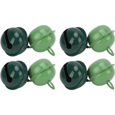 20 Pièces Clochettes Vert Armée et Vert Foncé Durable Écologique Métal Clochette de Noël pour Fête Mariage Noël black