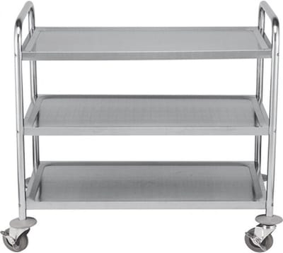 CaterChef Serveerwagen 3 bladen (90x51 cm) rvs