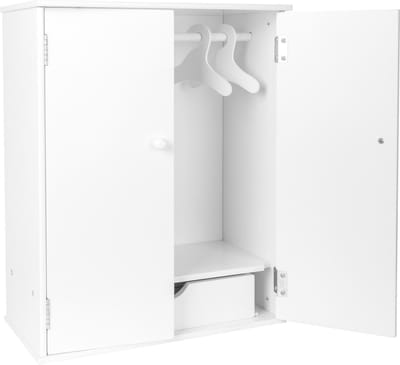 Small Foot - Wooden Dolls Wardrobe with Hangers 3dlg.