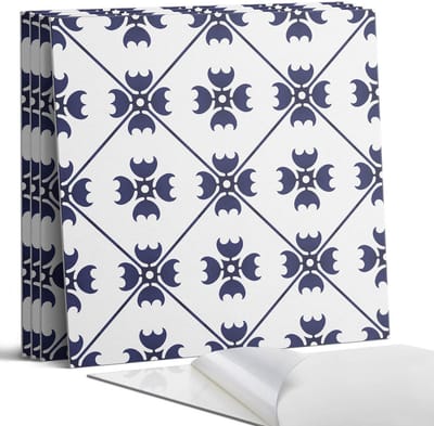 Coloray Wandpanelen Zelfklevend - Stijlvol geometrisch patroon Zelfklevende Wandpanelen - 50 cm x 50 cm - Marine Wandpaneel PVC - 4 stuks - Mozaïeken Wandpanelen Zelfklevend - Keuken Wandpanelen - Wandpanelen Badkamer