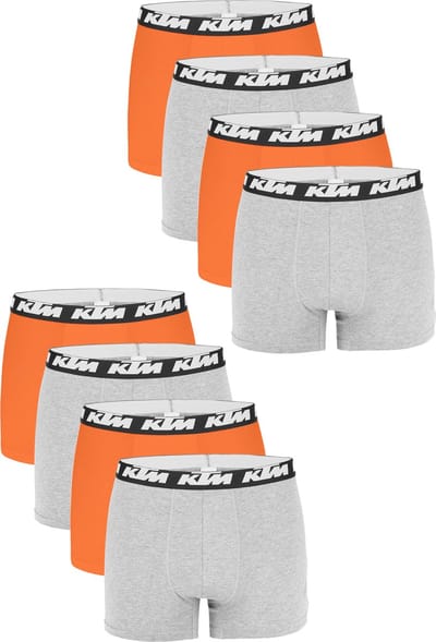 KTM by FREEGUN Boxershorts voor heren, ondergoedbroek, herenboxer, set van 8 multipack
